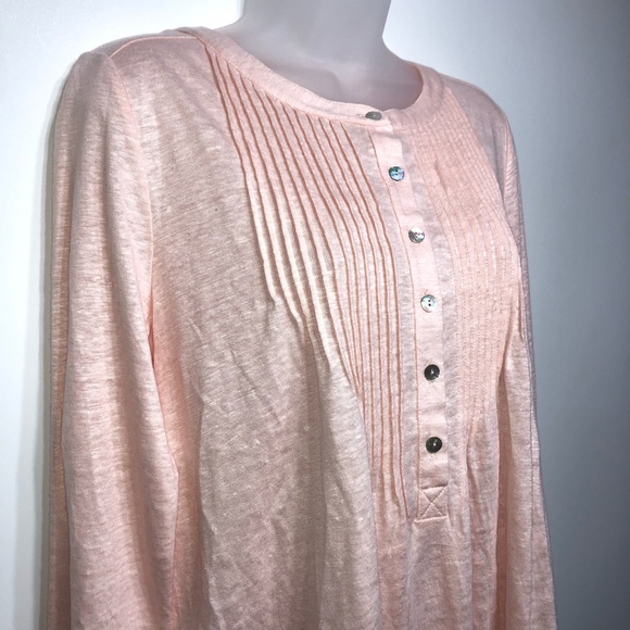 Sundance Tops - Sundance 100% Linen Pleated Tunic Size Small